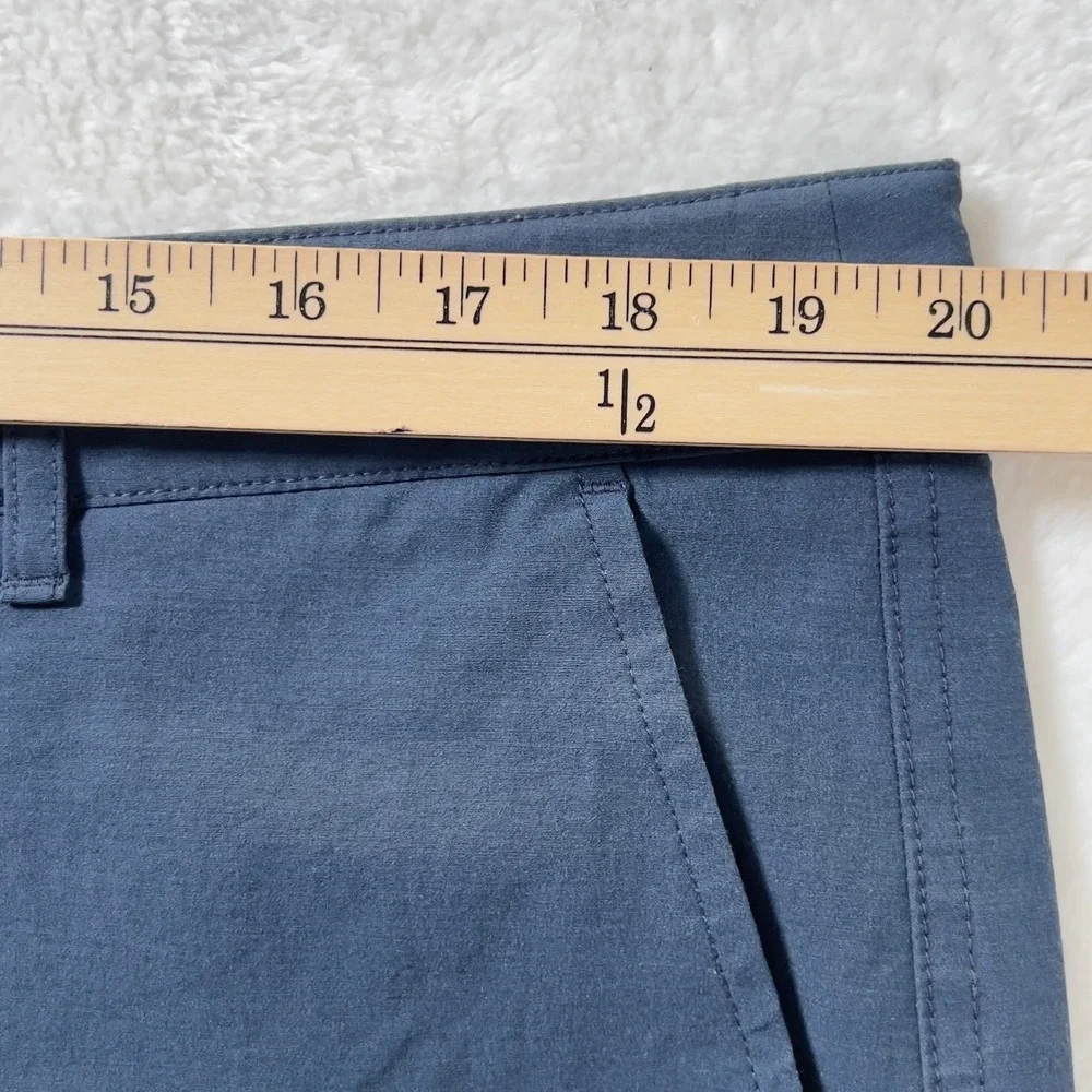 Faherty All Day Shorts Mens Sz 38 Blue Hybrid Stretch Quick Dry